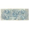 Image 2 : 1863 $5 The Confederate States of America Note T-60 CC