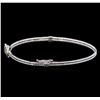 Image 2 : 14KT White Gold 0.33 ctw Diamond Bangle Bracelet