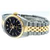 Image 8 : Rolex Mens Two Tone Black Tapestry Index Dial Datejust Wristwatch