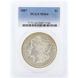 1887 MS64 NGC Morgan Silver Dollar