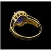 Image 3 : 1.94 ctw Tanzanite and Diamond Ring - 14KT Yellow Gold