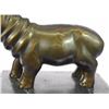 Image 2 : Wild Life, Hippopotamus, Animal edition bronze sculpture on marble base
