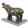 Image 5 : Wild Life, Hippopotamus, Animal edition bronze sculpture on marble base