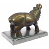 Image 6 : Wild Life, Hippopotamus, Animal edition bronze sculpture on marble base