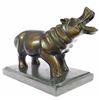 Image 8 : Wild Life, Hippopotamus, Animal edition bronze sculpture on marble base