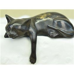 Vanderveen Desk Top Adorable Cat Bronze Sculpture