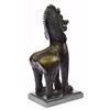 Image 6 : Chinese Guardian Lion Foo Dog Bronze Sculpture Marble Statue Figure