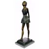 Image 9 : Ballerina Bronze Sculpture on black marble base