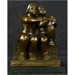 Nude Female and Male Bronze Statue