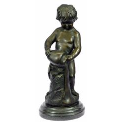 Nude Female and Male Bronze Statue