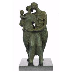 Couple With Baby Modern Art Bronze Sculpture Statue