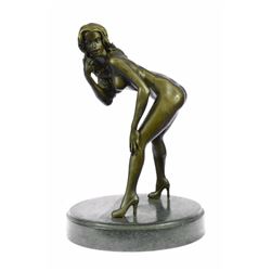 Sexy Erotic bronze Sculpture on marble base