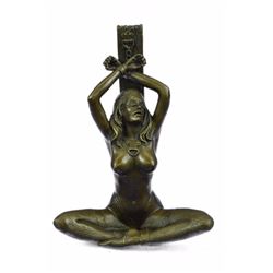Vienna Bergman Erotic Chained Bondage Bronze Statue