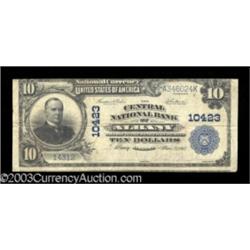 Albany, AL $10 1902 Plain Back Fr. 632 The Central NB