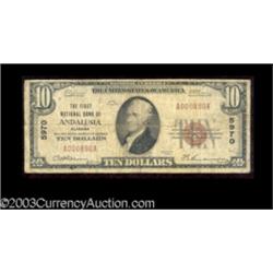 Andalusia, AL $10 1929 Ty. 1 The First NB