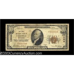 Fairfield, CA $10 1929 Ty. 1 The First NB