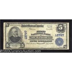 South Pasadena, CA $5 1902 Plain Back Fr. 609 First NB