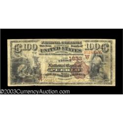 Pueblo, CO $100 1882 Brown Back Fr. 524 The First NB