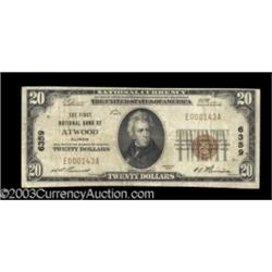 Atwood, IL $20 1929 Ty. 1 The First NB