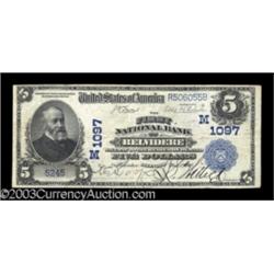 Belvidere, IL $5 1902 Plain Back Fr. 598 The First NB