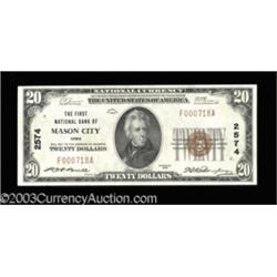 Mason City, IA $20 1929 Ty. 1 The First NB