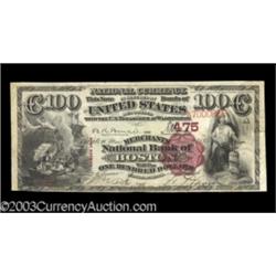 Boston, MA $100 1882 Brown Back Fr. 520 The Merchants NB