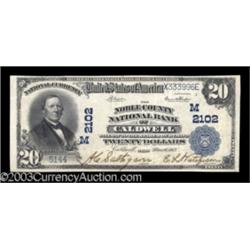 Caldwell, OH $20 1902 Plain Back Fr. 655 The Noble County NB