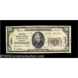 Checotah, OK $20 1929 Ty. 2 The Peoples NB