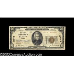 Bassett, VA $20 1929 Ty. 2 The First NB
