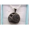 Image 1 : NECKLACE - FIRST NATIONS STERLING SILVER - SALMON DESIGN - SIGNED BY ARTIST