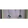 Image 2 : EARRINGS- 2 CT BLUE TOPAZ IN 14K WHITE GOLD SETTING - INCLUDES CERTIFICATION $325