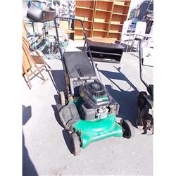 LAWN MOWER - WEED EATER  - GAS - WITH BAG - STARTS