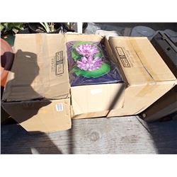 BOX OF NEW ARTIFICIAL POND LILIES - 3 TTL