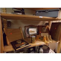 SHELF LOT OF WOOD PRODUCTS