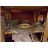 Image 1 : SHELF OF GLASSWARE, PLATES & MORE