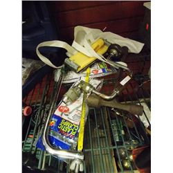 ASSORTED LOT - WOOD BRACE - HACKSAW AND MORE