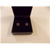 Image 1 : EARRINGS- NEW 1.4CTW AMETHYST IN 14K WHITE GOLD SETTING - WITH CERTIFICATE $350