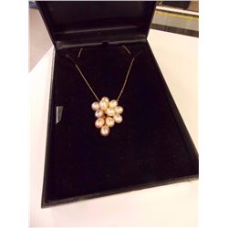 NECKLACE - FRESH WATER PEARLS - 10K YELLOW GOLD - RETAIL ESTIMATE $250
