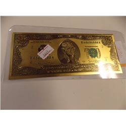 GOLD FOIL BILL - 24K - USA $2