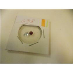 GEMSTONES -  2TTL - GARNET (ROUND) & WHITE TOPAZ(ROUND)