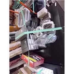 LOT OF TOP OF CUPBOARD - BINS & MORE