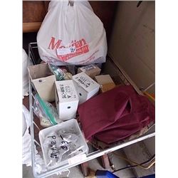 BASKET OF PINS, SCREWS & MORE