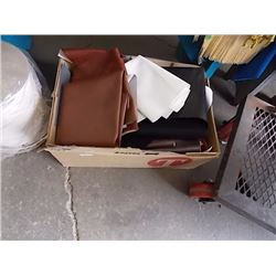 BOX OF ASSORTED LEATHER MATERIAL