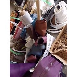 BOX OF ASSORTED LEATHER MATERIAL