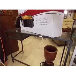 HALL TABLE - METAL & GLASS