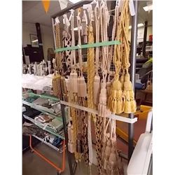 LOT OF CURTAIN TIES - STAND NOT INCLUDED