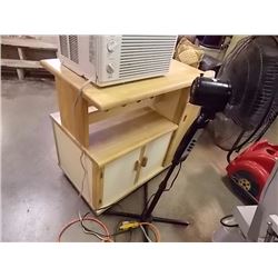 PORTABLE KITCHEN ISLAND - OAK - 2 DRAWER