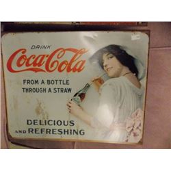 MEMORABILIA - METAL SIGN - COCA-COLA