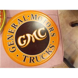 AUTOMOBILIA MEMORABILIA - METAL SIGN - CENTRAL MOTORS, GMC, TRUCKS