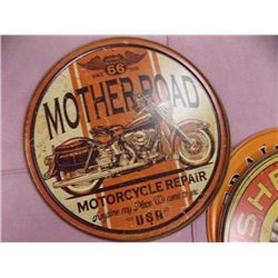 AUTOMOBILIA MEMORABILIA - METAL SIGN - MOTHER ROAD MOTORCYCLE REPAIR